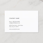 Eenvoudige Elegant Grey Faux Silver Line Attorney Visitekaartje (Achterkant)