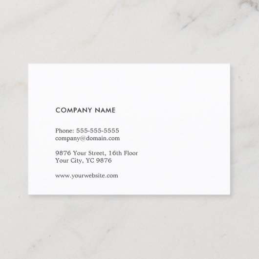 Eenvoudige Elegant Grey Faux Silver Line Attorney Visitekaartje (Achterkant)