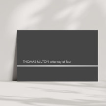 Eenvoudige Elegant Grey Faux Silver Line Attorney