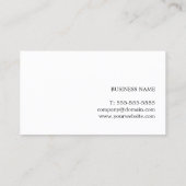 Eenvoudige Elegant Grey White Consultant Visitekaartje (Achterkant)