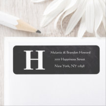 Eenvoudige Elegant Grey White Monogram Initiaal re