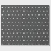 Eenvoudige Elegant Grijs Monogrammen Monogrammen Cadeaupapier (Vlak)