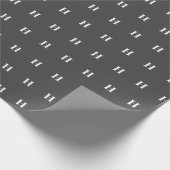 Eenvoudige Elegant Grijs Monogrammen Monogrammen Cadeaupapier (Hoek)