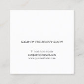 Eenvoudige Elegant grijs witte Faux Gold Stripes Vierkante Visitekaartje (Achterkant)