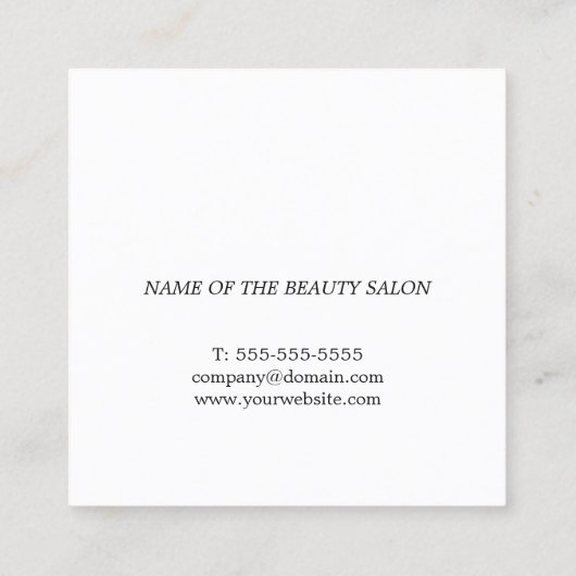 Eenvoudige Elegant grijs witte Faux Gold Stripes Vierkante Visitekaartje (Achterkant)