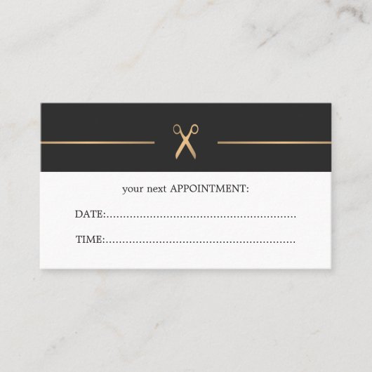 Eenvoudige Elegant Hair Stylist Appointkaart Afsprakenkaartje (Voorkant)