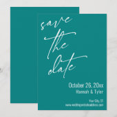 Eenvoudige Elegant Handschrift Script Typografie B Save The Date (Voorkant / Achterkant)