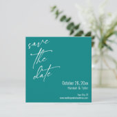 Eenvoudige Elegant Handschrift Script Typografie B Save The Date (Staand voorkant)
