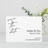 Eenvoudige Elegant handschrift Script Typografie Save The Date (Staand voorkant)