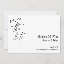 Eenvoudige Elegant handschrift Script Typografie Save The Date