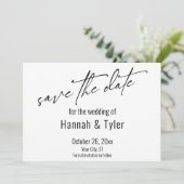 Eenvoudige Elegant handschrift Script Typografie Save The Date (Staand voorkant)