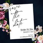 Eenvoudige Elegant handschrift Script Typografie Save The Date
