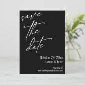 Eenvoudige Elegant Handschrift Script Typografie Z Save The Date (Staand voorkant)