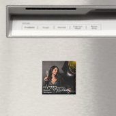 Eenvoudige Elegant Happy Birthday Foto Magneet (Insitu (Vaatwasser))