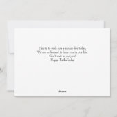 eenvoudige Elegant Happy Vaderdag Five foto Feestdagenkaart (Achterkant)