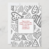 Eenvoudige Elegant Hearts Love Valentijnsdag foto Feestdagenkaart (Achterkant)