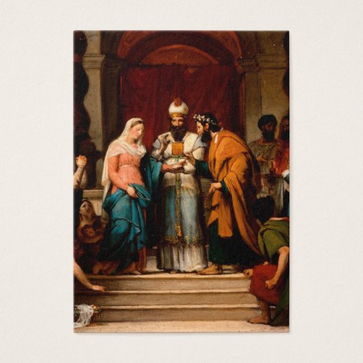 Eenvoudige Elegant-katholieke bruiloft Heilige Kaa Visitekaartje (Voorkant)