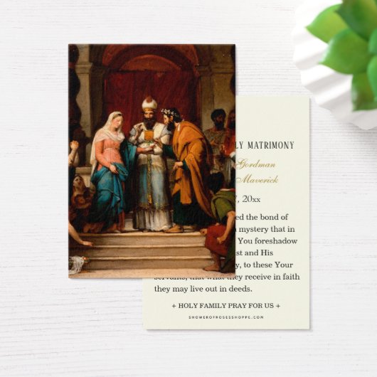 Eenvoudige Elegant-katholieke bruiloft Heilige Kaa Visitekaartje (Bureau)