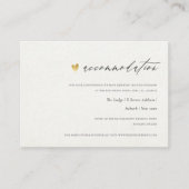 EENVOUDIGE ELEGANT KRAFT GOLD TYPOGRAPHY ACCOMMODA INFORMATIEKAARTJE (Voorkant)
