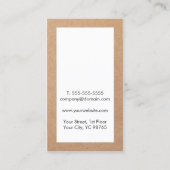 Eenvoudige Elegant Kraft Paper White Consultant Visitekaartje (Achterkant)