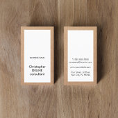 Eenvoudige Elegant Kraft Paper White Consultant Visitekaartje