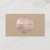 Eenvoudige Elegant Kraft Roos Gold Dot Visitekaartje (Voorkant)