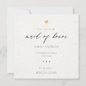 EENVOUDIGE ELEGANT KRAFT TYPOGRAPHY-dienstmeisje Kaart (Voorkant)