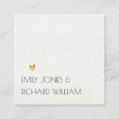 EENVOUDIGE ELEGANT KRAFT WHITE TYPOGRAPHY WEDDING VIERKANTE VISITEKAARTJE (Voorkant)