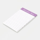 Eenvoudige Elegant Lavender Loned Personated Post-it® Notes (Schuin)