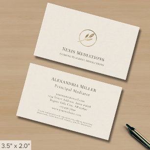 Eenvoudige Elegant Leaf Logo Visitekaartje