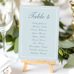 Eenvoudige Elegant Lichtblauw Wit Zitplaatdiagram Kaart<br><div class="desc">Breng een vleugje tijdloze elegantie naar uw huwelijksreceptie met deze prachtig eenvoudige lichtblauwe tafelnummerkaart met moderne scripttypografie en een subtiel lijst met witte rand. Het strakke, minimalistische ontwerp voegt precies de juiste hoeveelheid sophisticatie toe terwijl het er luchtig, licht en verfijnd uitziet, perfect voor zomer-, strand- of kustbruiloften met een...</div>