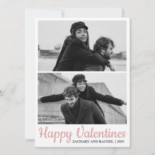 Eenvoudige Elegant Liefde Valentijnsdag paar 2 fot Feestdagenkaart