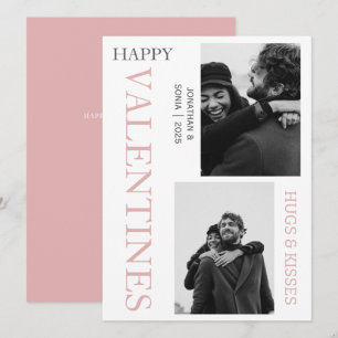 Eenvoudige Elegant Liefde Valentijnsdag paar 2 fot Feestdagenkaart