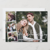 Eenvoudige Elegant Liefde Valentijnsdag paar 4 fot Feestdagenkaart (Voorkant)