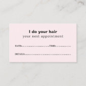 Eenvoudige Elegant Light Roos Beauty Appointcard Afsprakenkaartje (Voorkant)