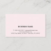 Eenvoudige Elegant Light Roos Beauty Appointcard Afsprakenkaartje (Achterkant)