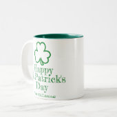 Eenvoudige Elegant Lucky Shamrock St Patrick's Day Tweekleurige Koffiemok (Voorkant links)