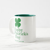 Eenvoudige Elegant Lucky Shamrock St Patrick's Day Tweekleurige Koffiemok (Voorkant links)
