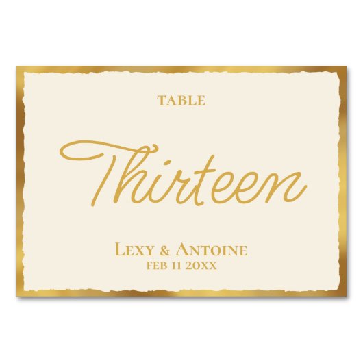 Eenvoudige Elegant Luxe Gold Edge Kaart (Achterkant)