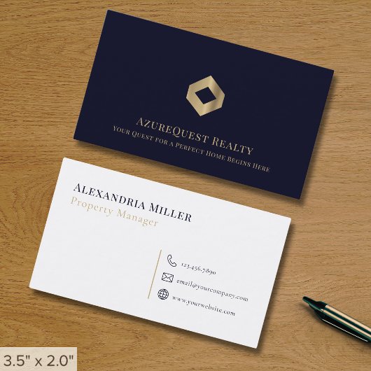Eenvoudige Elegant Luxe Logo Visitekaartje