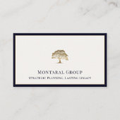 Eenvoudige Elegant Luxury Tree Logo Visitekaartje (Voorkant)