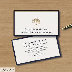 Eenvoudige Elegant Luxury Tree Logo Visitekaartje