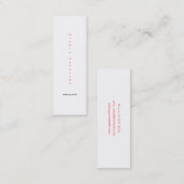 Eenvoudige Elegant Makeup Artist Mini Visitekaartje (Voorkant / Achterkant)