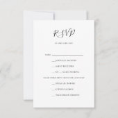 Eenvoudige Elegant Menu Keuze RSVP-kaart (Voorkant)