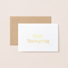Eenvoudige Elegant Mini Gold Foil Thanksgiving Kaa Folie Kaarten