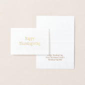 Eenvoudige Elegant Mini Gold Foil Thanksgiving Kaa Folie Kaarten (Display)