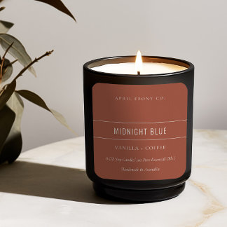 EENVOUDIGE ELEGANT MINIMAAL MODERN BURNT BRICK RED VIERKANTE STICKER