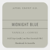 EENVOUDIGE ELEGANT MINIMAAL MODERN DUSKY GRAY GREE VIERKANTE STICKER (Voorkant)