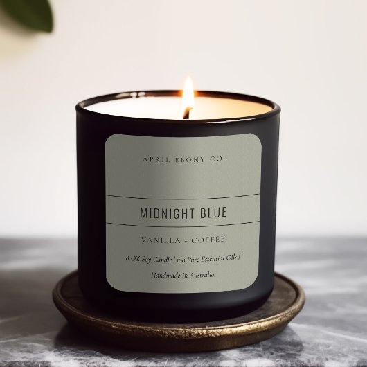 EENVOUDIGE ELEGANT MINIMAAL MODERN DUSKY GRAY GREE VIERKANTE STICKER