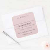 EENVOUDIGE ELEGANT MINIMAAL MODERN DUSKY PINK CAND VIERKANTE STICKER (Envelop)